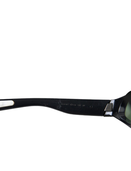 Dolce & Gabbana Black Acetate Frame Green Lens DG6161 Sporty Sunglasses - Ellie Belle