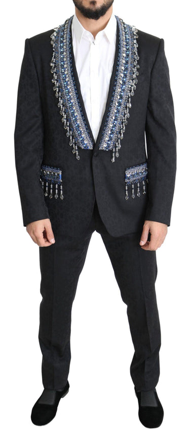 Dolce & Gabbana Black Beads Embellished 2 Piece MARTINI Suit - Ellie Belle