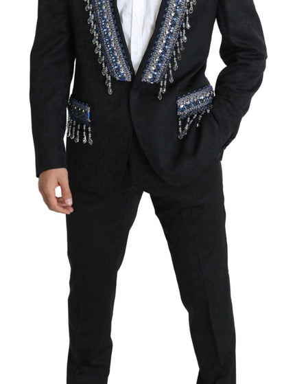Dolce & Gabbana Black Beads Embellished 2 Piece MARTINI Suit - Ellie Belle