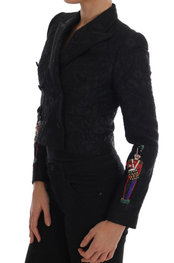 Dolce & Gabbana Black Brocade Blazer Jacket