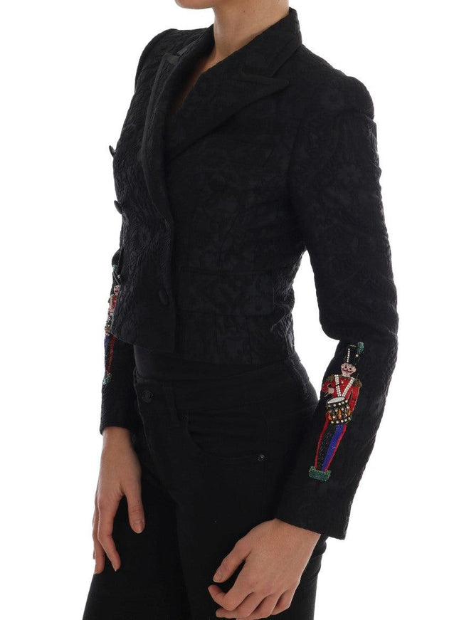 Dolce & Gabbana Black Brocade Blazer Jacket - Ellie Belle