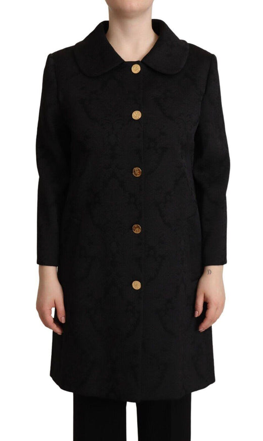 Dolce & Gabbana Black Brocade Polyester Long Sleeves Jacket - Ellie Belle