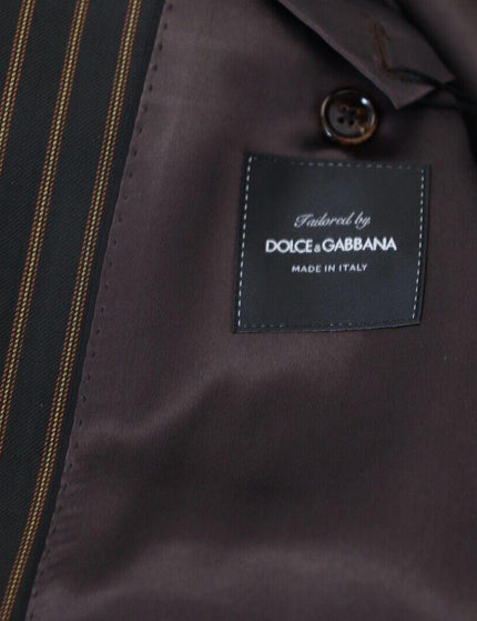 Dolce & Gabbana Black Brown Stripes Single Breasted Blazer - Ellie Belle