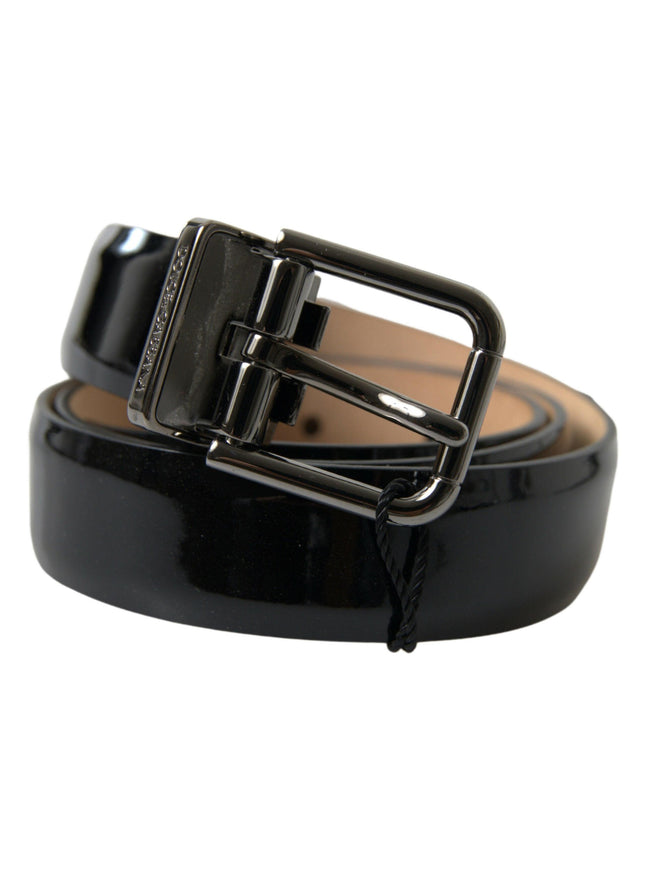 Dolce & Gabbana Black Calf Leather Metal Buckle Men Belt - Ellie Belle