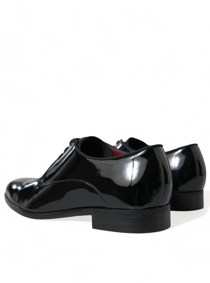 Dolce & Gabbana Black Calfskin Leather Derby Dress Shoes - Ellie Belle