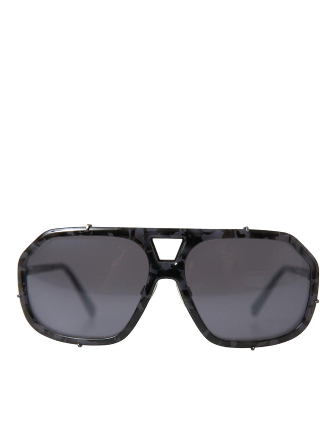 Dolce & Gabbana Black Camo Metal Frame Matte Mirror Lens DG2167 Sunglasses - Ellie Belle