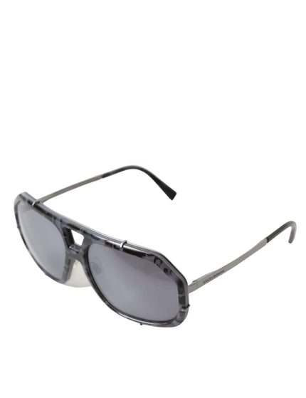 Dolce & Gabbana Black Camo Metal Frame Matte Mirror Lens DG2167 Sunglasses - Ellie Belle