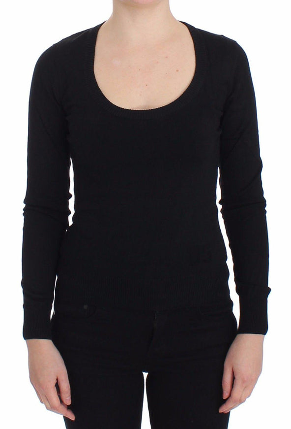 Dolce & Gabbana Black Cashmere Crewneck Sweater Pullover