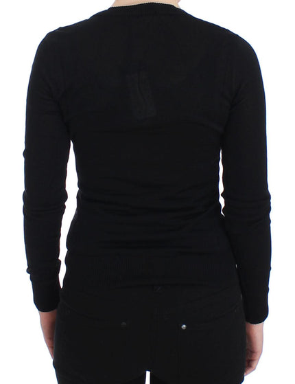 Dolce & Gabbana Black Cashmere Crewneck Sweater Pullover