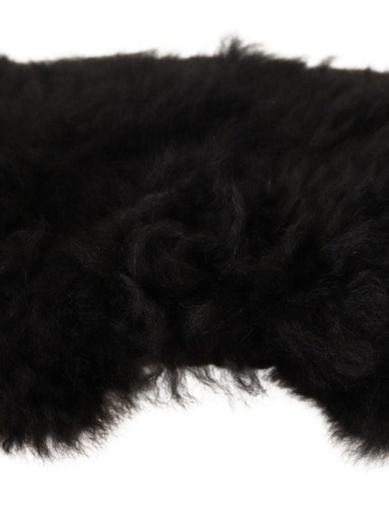 Dolce & Gabbana Black Cashmere Fur Women Beanie Women Hat - Ellie Belle