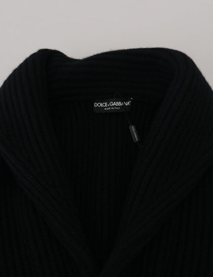 Dolce & Gabbana Black Cashmere Long Sleeves Pullover Sweater - Ellie Belle