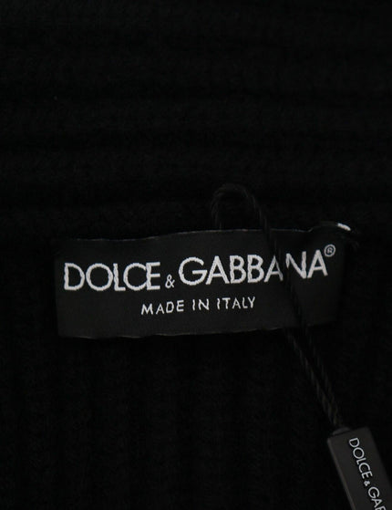 Dolce & Gabbana Black Cashmere Long Sleeves Pullover Sweater - Ellie Belle
