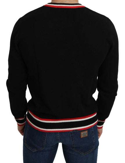 Dolce & Gabbana Black Cashmere Pig of the Year Pullover Sweater - Ellie Belle