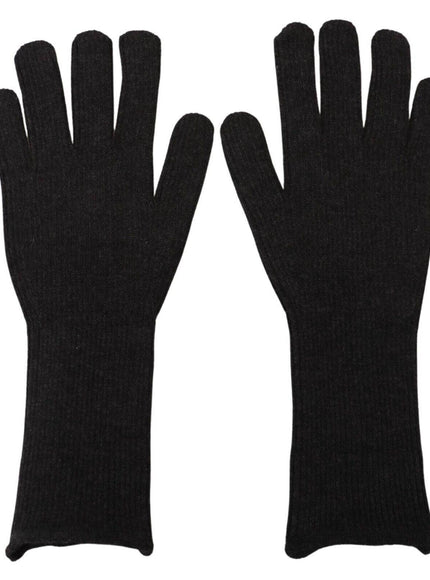 Dolce & Gabbana Black Cashmere Silk Hands Mitten Mens Gloves - Ellie Belle