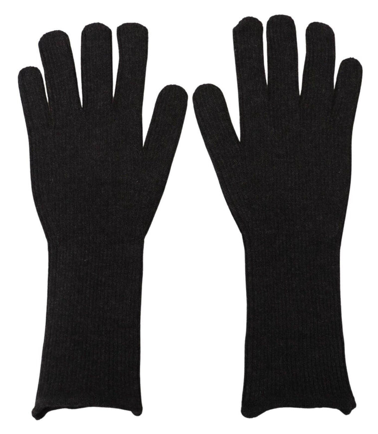 Dolce & Gabbana Black Cashmere Silk Hands Mitten Mens Gloves - Ellie Belle