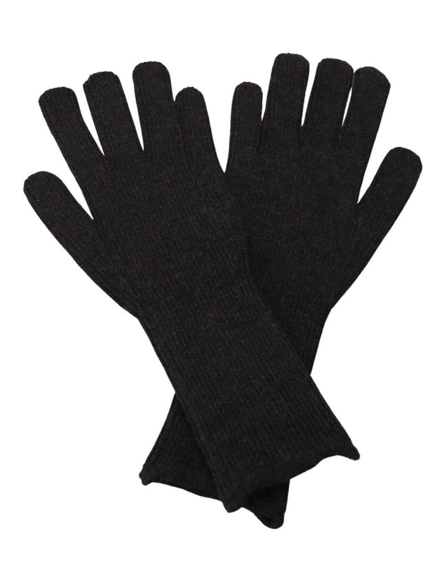 Dolce & Gabbana Black Cashmere Silk Hands Mitten Mens Gloves - Ellie Belle
