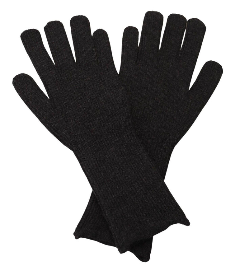 Dolce & Gabbana Black Cashmere Silk Hands Mitten Mens Gloves - Ellie Belle