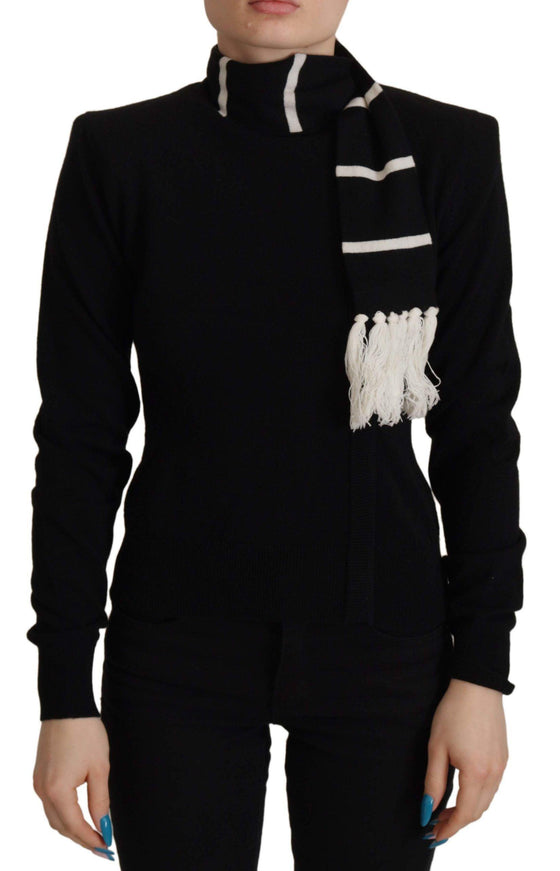 Dolce & Gabbana Black Cashmere Turtleneck Pullover Sweater - Ellie Belle