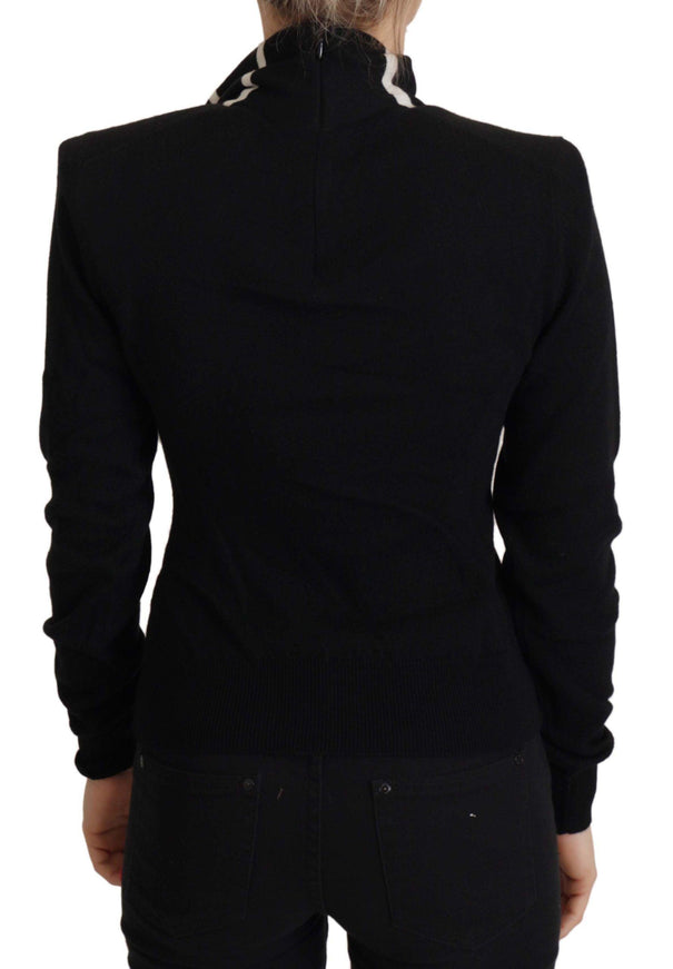 Dolce & Gabbana Black Cashmere Turtleneck Pullover Sweater - Ellie Belle