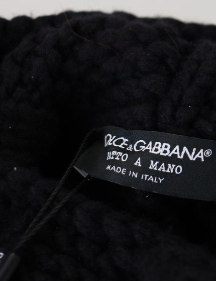 Dolce & Gabbana Black Cashmere Turtleneck Pullover Sweater - Ellie Belle