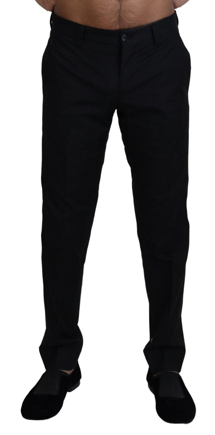 Dolce & Gabbana Black Chino Formal Cotton Pants - Ellie Belle