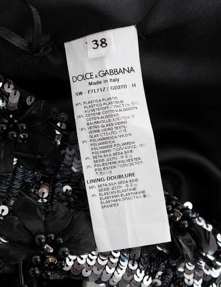 Dolce & Gabbana Black Clear Crystal Runway Blouse Top - Ellie Belle