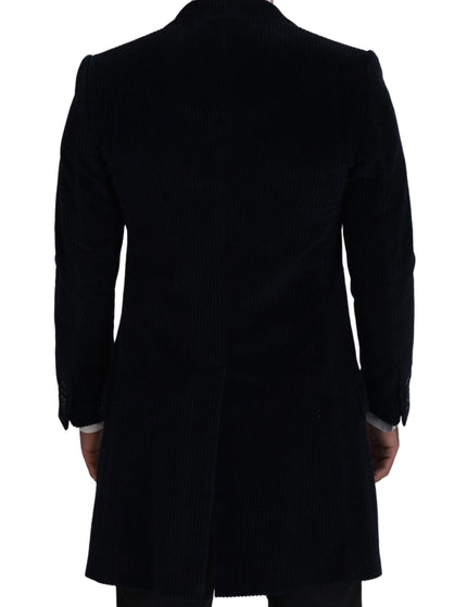 Dolce & Gabbana Black Cotton Cardigan Long Coat Men Jacket - Ellie Belle