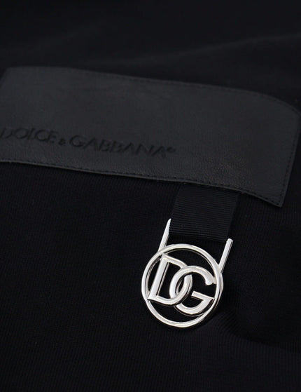 Dolce & Gabbana Black Cotton Crewneck Sweatshirt Logo Sweater - Ellie Belle