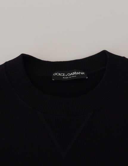 Dolce & Gabbana Black Cotton D&G Crystals Pullover Sweater - Ellie Belle