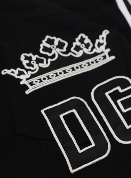 Dolce & Gabbana Black Cotton DG Crown Men Denim Jeans - Ellie Belle