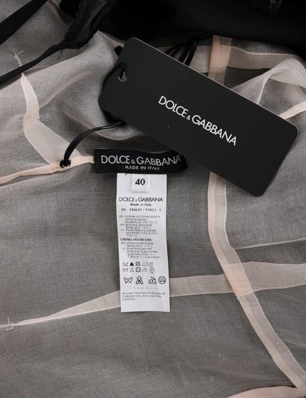 Dolce & Gabbana Black Cotton Silk Floral Long Dress - Ellie Belle