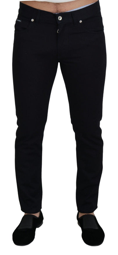 Dolce & Gabbana Black Cotton Skinny Casual Denim Jeans - Ellie Belle