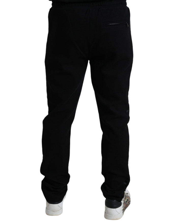 Dolce & Gabbana Black Cotton Skinny Jogger Sweatpants Pants - Ellie Belle