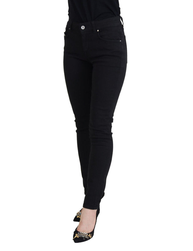 Dolce & Gabbana Black Cotton Skinny Women Denim Jeans - Ellie Belle