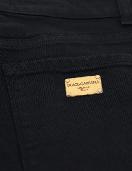 Dolce & Gabbana Black Cotton Skinny Women Denim Jeans - Ellie Belle
