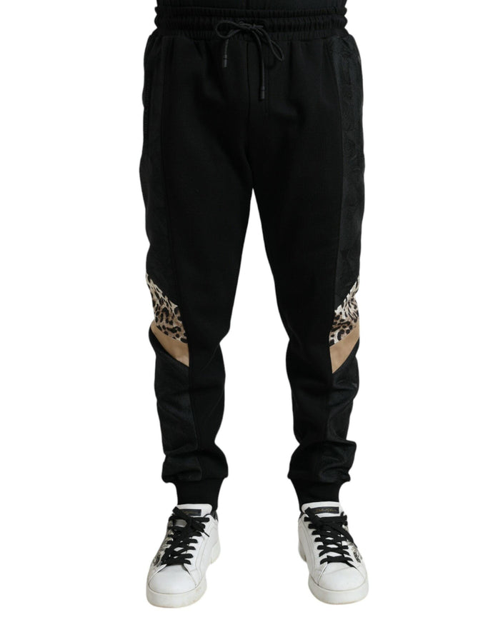 Dolce & Gabbana Black Cotton Slim Stretch Jogger Pants - Ellie Belle