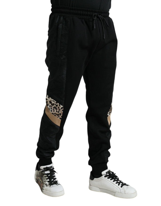 Dolce & Gabbana Black Cotton Slim Stretch Jogger Pants - Ellie Belle