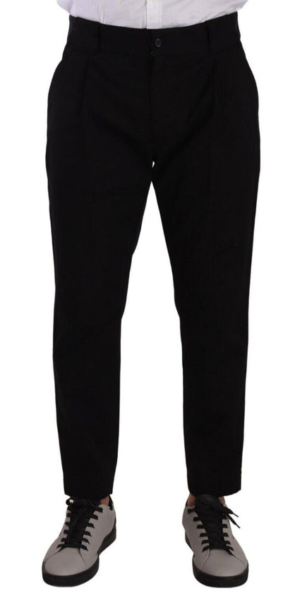 Dolce & Gabbana Black Cotton Stretch Chinos Trouser Jeans - Ellie Belle