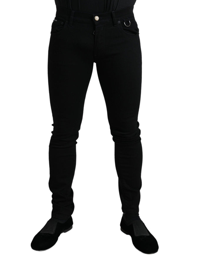 Dolce & Gabbana Black Cotton Stretch Skinny Denim Jeans - Ellie Belle