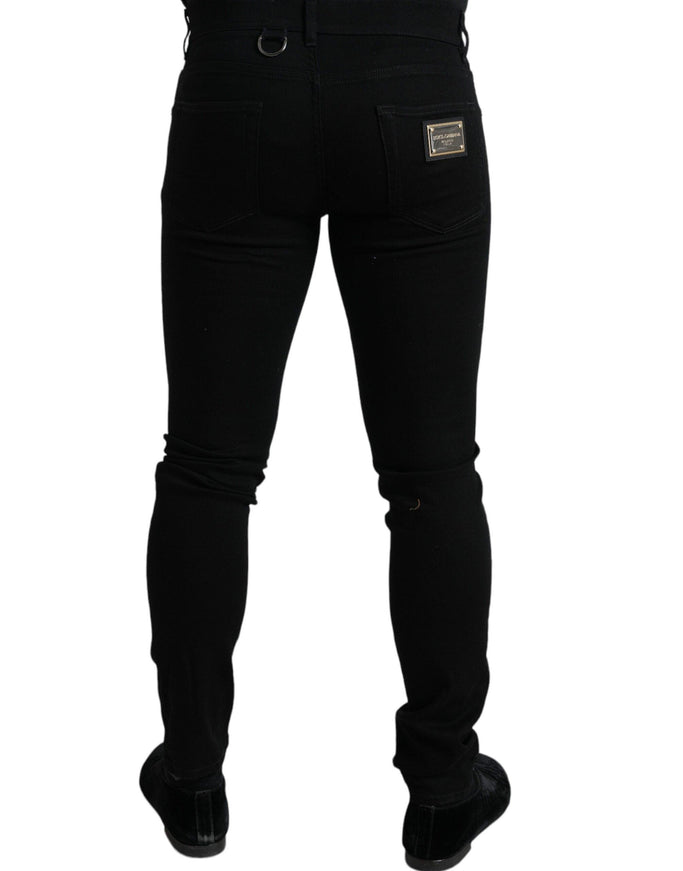 Dolce & Gabbana Black Cotton Stretch Skinny Denim Jeans - Ellie Belle