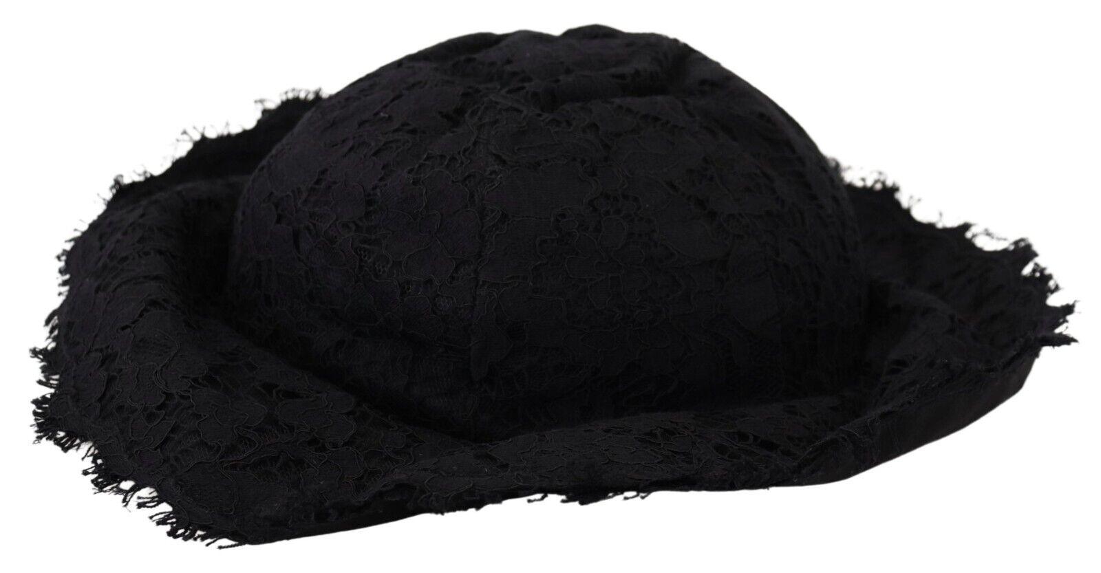 Dolce & Gabbana Black Cotton Wide Brim Shade Hat - Ellie Belle