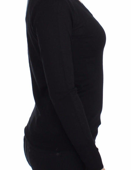Dolce & Gabbana Black Crewneck Sweater Pullover Top - Ellie Belle