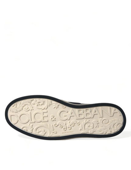 Dolce & Gabbana Black Croc Exotic Leather Sneakers Shoes - Ellie Belle