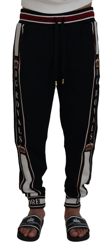 Dolce & Gabbana Black Crown DG Royals Jogger Pants - Ellie Belle