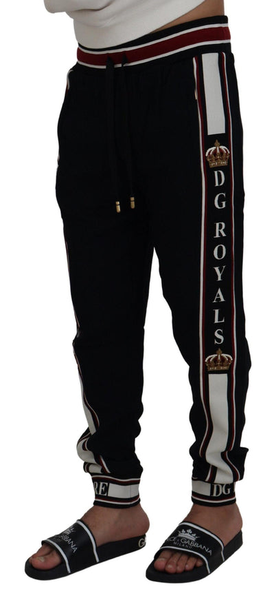 Dolce & Gabbana Black Crown DG Royals Jogger Pants - Ellie Belle