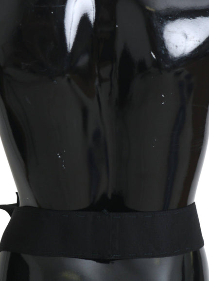Dolce & Gabbana Black Crystal Brooch Wide Wai SATORIA Belt