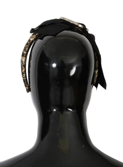 Dolce & Gabbana Black Crystal White Diadem Headband