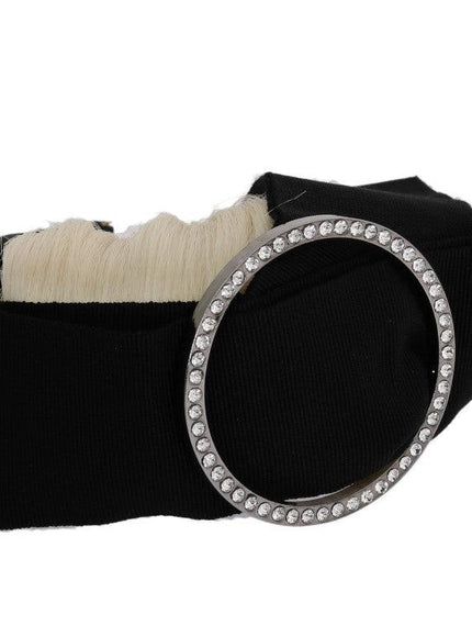 Dolce & Gabbana Black Crystal White Diadem Headband