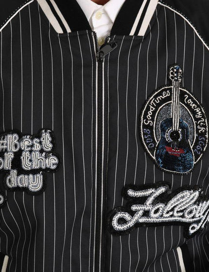 Dolce & Gabbana Black DD58 SG62 Sequined Beaded Jacket - Ellie Belle