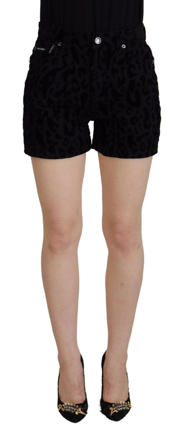 Dolce & Gabbana Black Denim Cotton Stretch Hot Pants Shorts - Ellie Belle